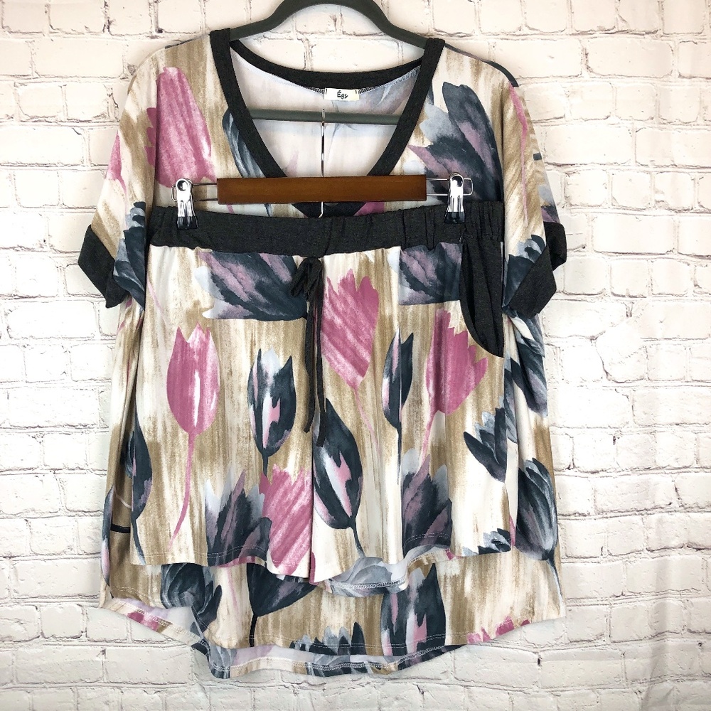 2 Piece Lounge Wear For Summer or PJ's, Sleepwear Womens Size XL
